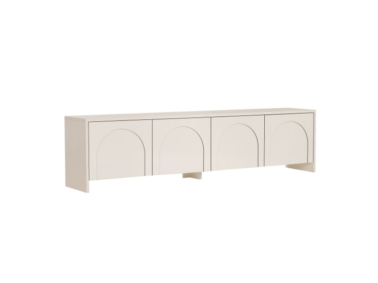 TV-Möbel aus Holz "Aurelia" - 180 x 32 x 45 cm - Creme