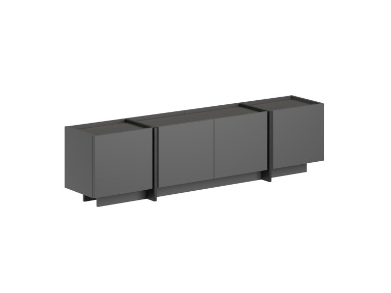 TV-Möbel aus Holz "Lowen" - 180 x 35 x 46 cm - Anthrazit / Schwarz