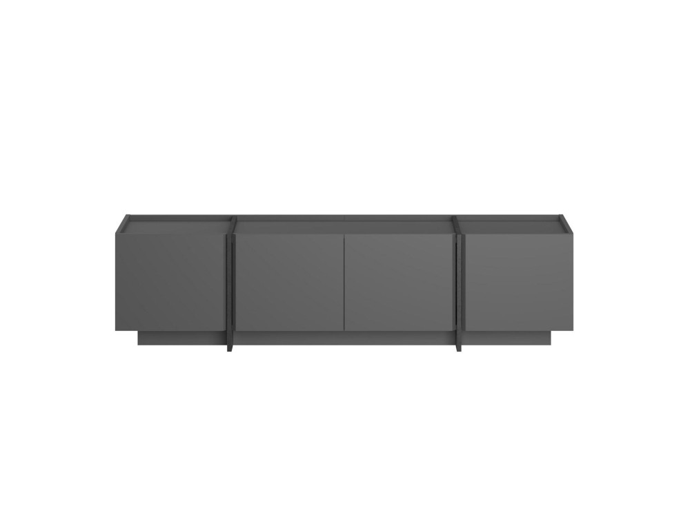 TV-Möbel aus Holz "Lowen" - 180 x 35 x 46 cm - Anthrazit / Schwarz
