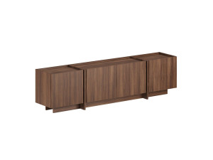 TV-Möbel aus Holz "Lowen" - 180 x 35 x 46 cm - Nussbaum Milano