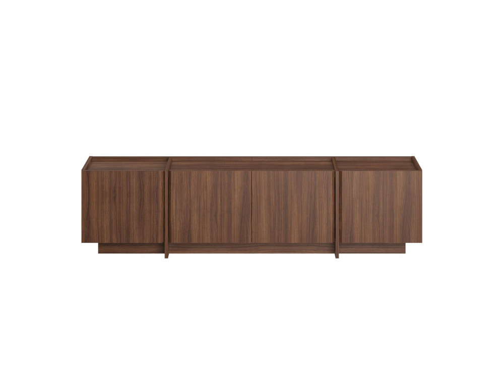 TV-Möbel aus Holz "Lowen" - 180 x 35 x 46 cm - Nussbaum Milano