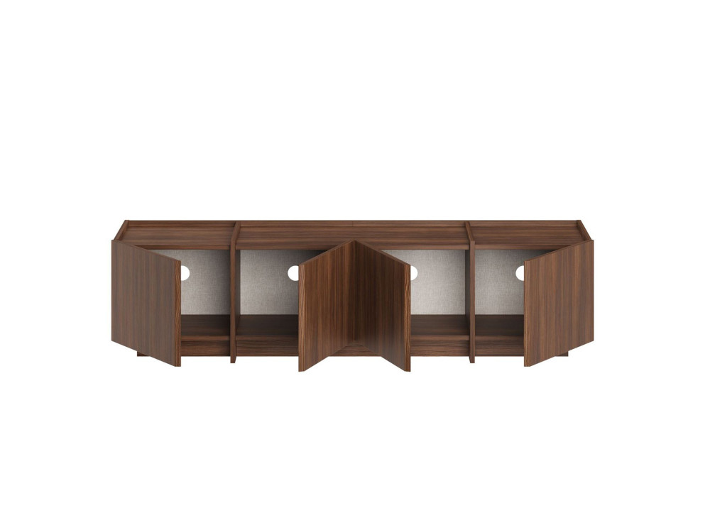 TV-Möbel aus Holz "Lowen" - 180 x 35 x 46 cm - Nussbaum Milano