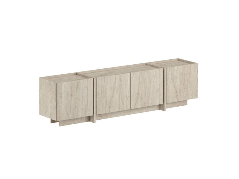 TV-Möbel aus Holz "Lowen" - 180 x 35 x 46 cm - Travertin