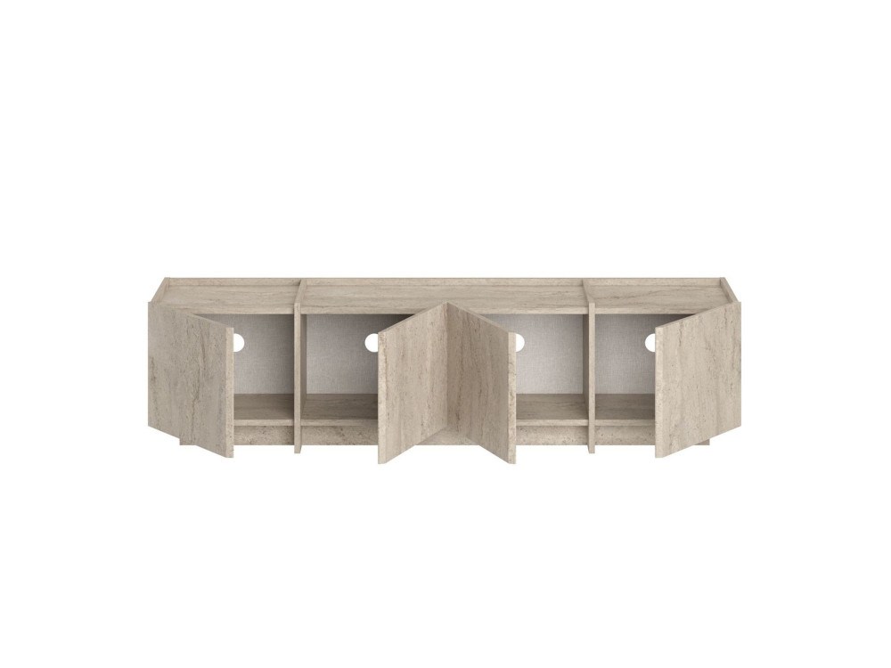 TV-Möbel aus Holz "Lowen" - 180 x 35 x 46 cm - Travertin