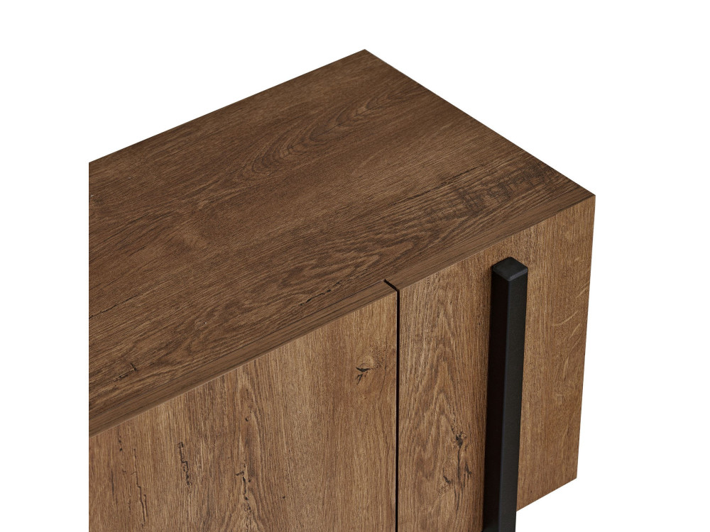 TV-Möbel aus Holz "Nexus" - 180 x 30 x 45 cm - Eiche Kafkas / Schwarz