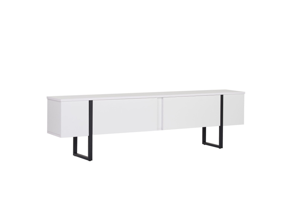 TV-Möbel aus Holz "Onera" - 180 x 30 x 45 cm - WhiteBlack