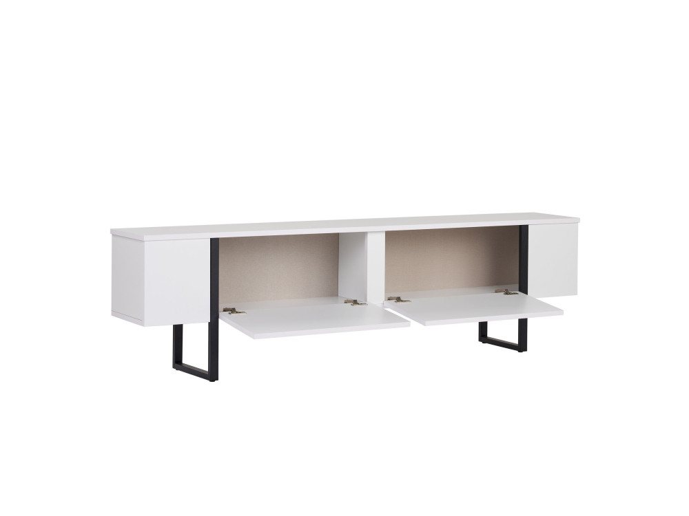 TV-Möbel aus Holz "Onera" - 180 x 30 x 45 cm - WhiteBlack