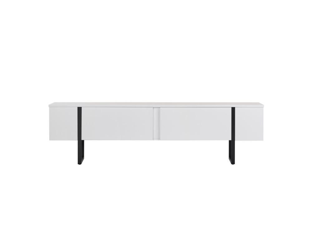 TV-Möbel aus Holz "Onera" - 180 x 30 x 45 cm - WhiteBlack