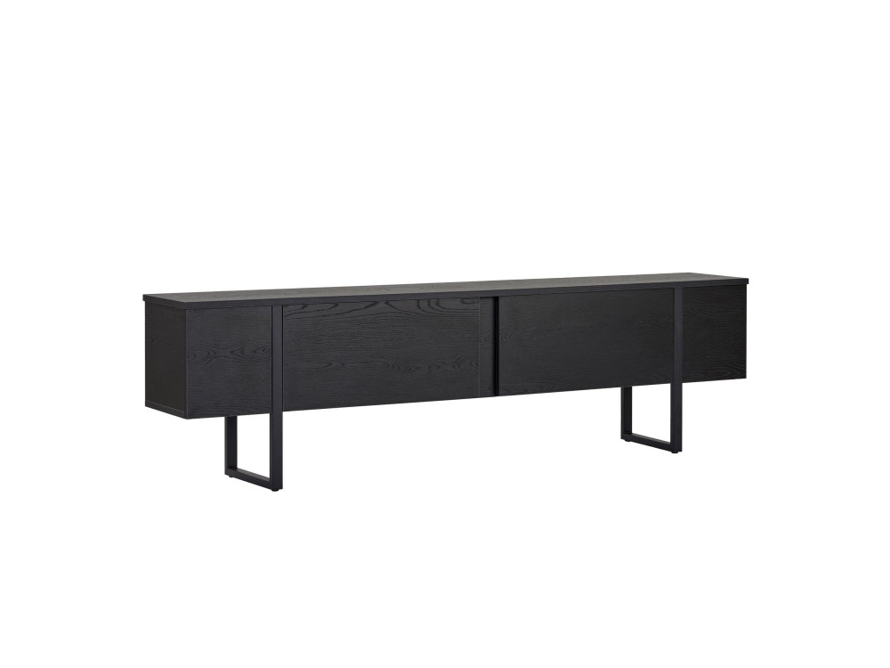 TV-Möbel aus Holz "Onera" - 180 x 30 x 50 cm - Holz Schwarz / Schwarz