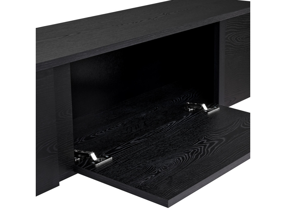 TV-Möbel aus Holz "Onera" - 180 x 30 x 50 cm - Holz Schwarz / Schwarz