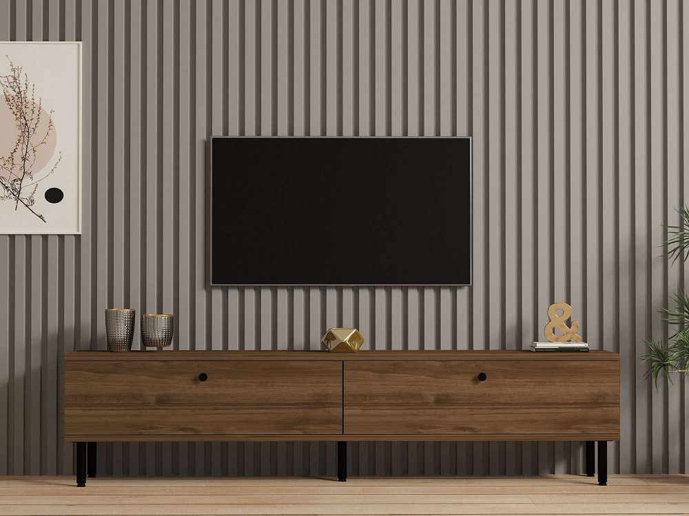 TV-Möbel aus Holz "Nantes" - 160 x 25 x 37 cm - Braun