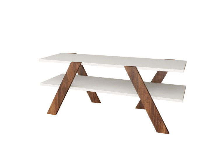 TV-Möbel aus Holz "Basic" - 120 x 33 x 45 cm - Weiß