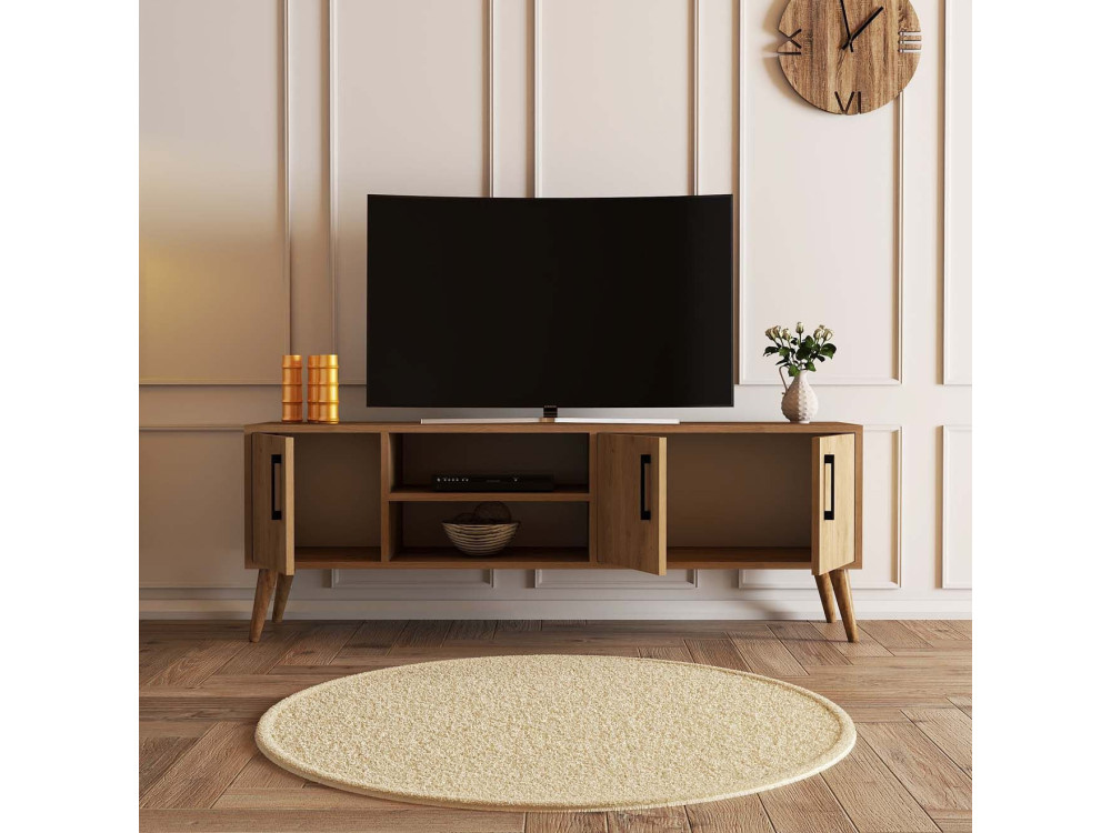TV-Möbel aus Holz "Exxen" - 150 x 34 x 52 cm - Braun