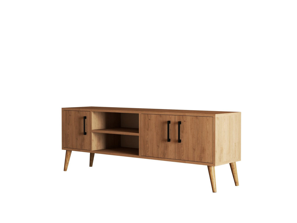 TV-Möbel aus Holz "Exxen" - 150 x 34 x 52 cm - Braun