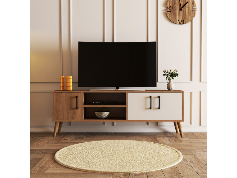 TV-Möbel aus Holz "Exxen" - 150 x 34 x 52 cm - Weiß
