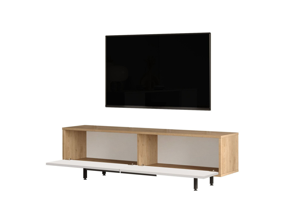 TV-Möbel aus Holz "ON1-SW" - 160 x 35 x 45 cm - Weiß