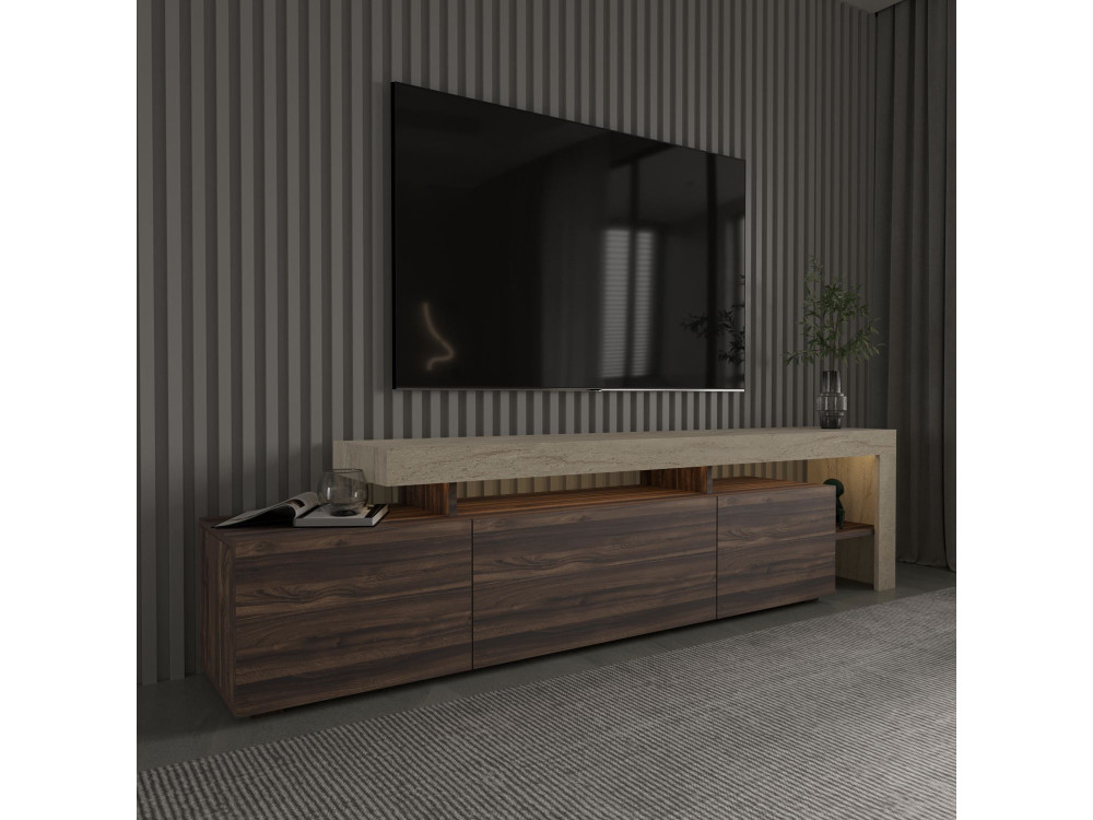 TV-Möbel aus Holz "Beliz" - 192 x 37 x 53 cm - Braun