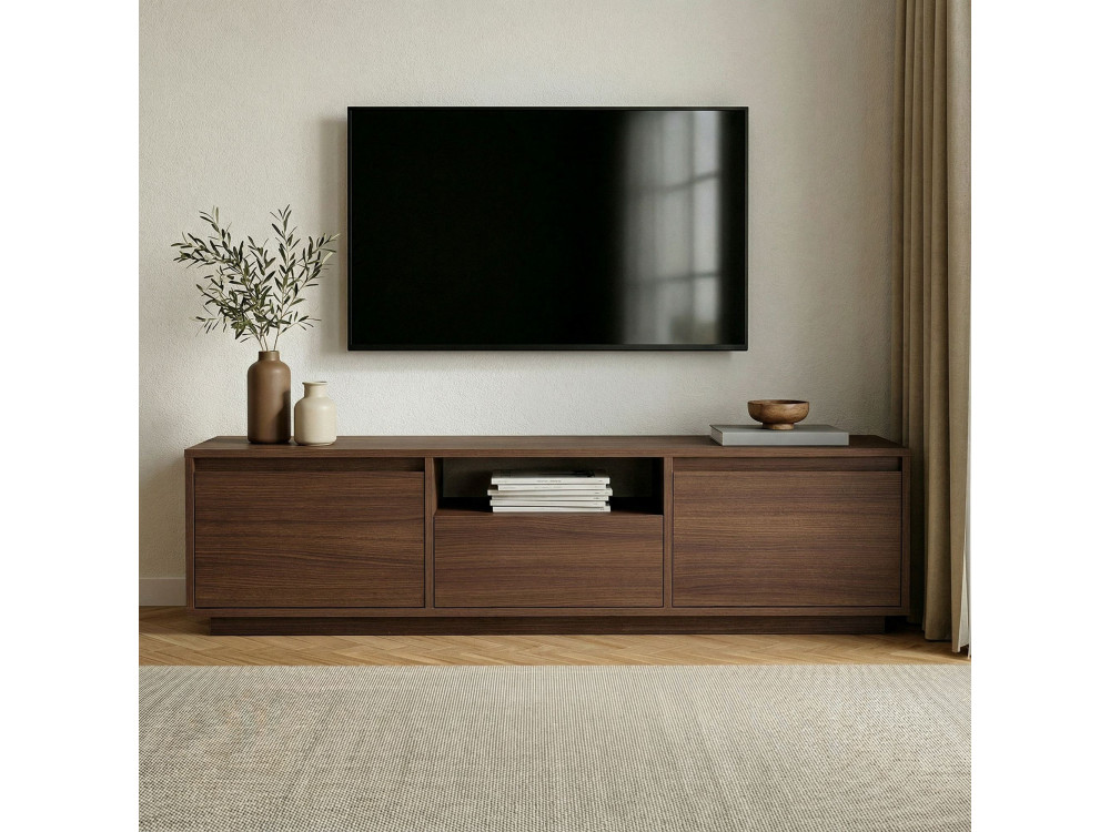 TV-Möbel aus Holz "Sentinel" - 160 x 30 x 42 cm - Braun