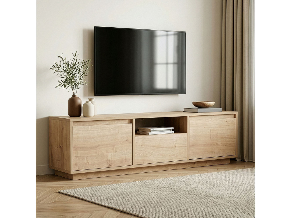 TV-Möbel aus Holz "Sentinel" - 160 x 30 x 42 cm - Beige