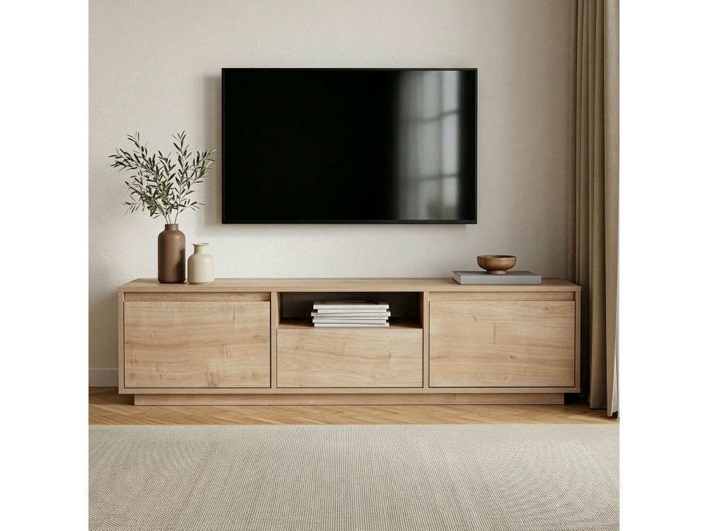 TV-Möbel aus Holz "Sentinel" - 160 x 30 x 42 cm - Beige