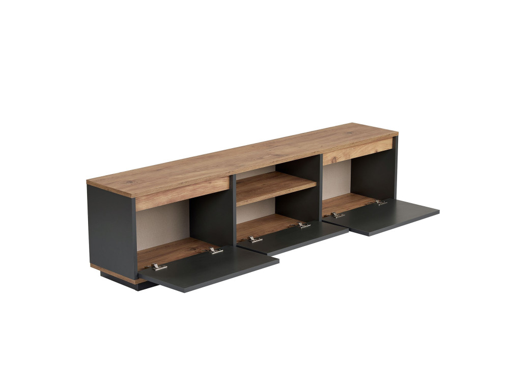TV-Möbel aus Holz "Sentinel" - 160 x 30 x 42 cm - Anthrazitgrau