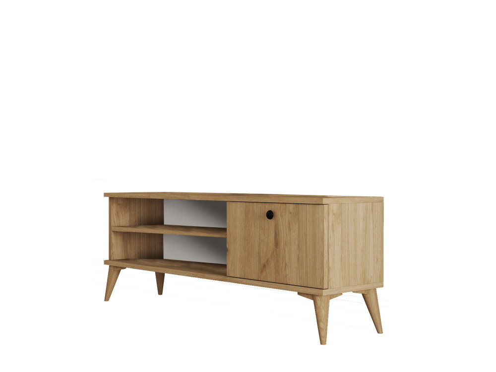 TV-Möbel aus Holz "Retro" - 120 x 29 x 44 cm - Beige