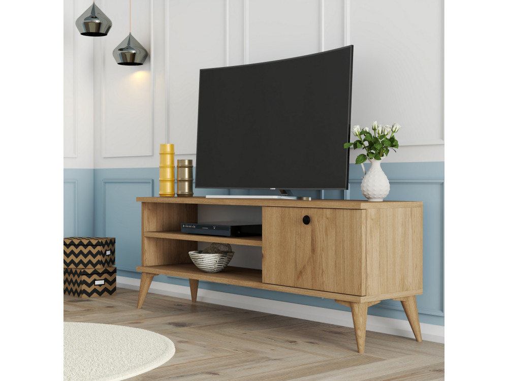TV-Möbel aus Holz "Retro" - 120 x 29 x 44 cm - Beige