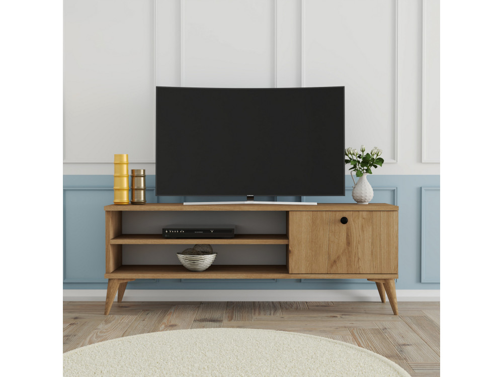 TV-Möbel aus Holz "Retro" - 120 x 29 x 44 cm - Beige