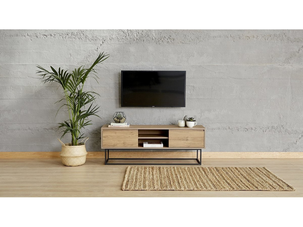 TV-Möbel aus Holz "Laxus" - 140 x 40 x 50 cm - Braun