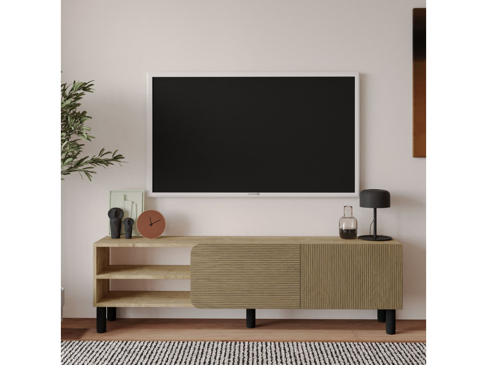TV-Möbel aus Holz "River" - 150 x 31 x 48 cm - Beige
