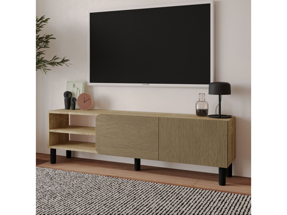 TV-Möbel aus Holz "River" - 150 x 31 x 48 cm - Beige