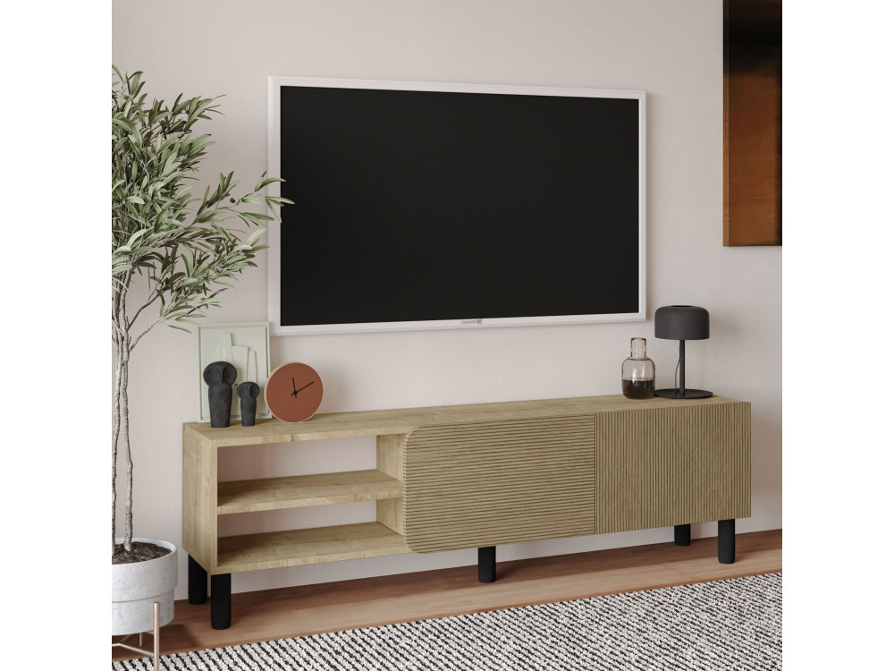 TV-Möbel aus Holz "River" - 150 x 31 x 48 cm - Beige