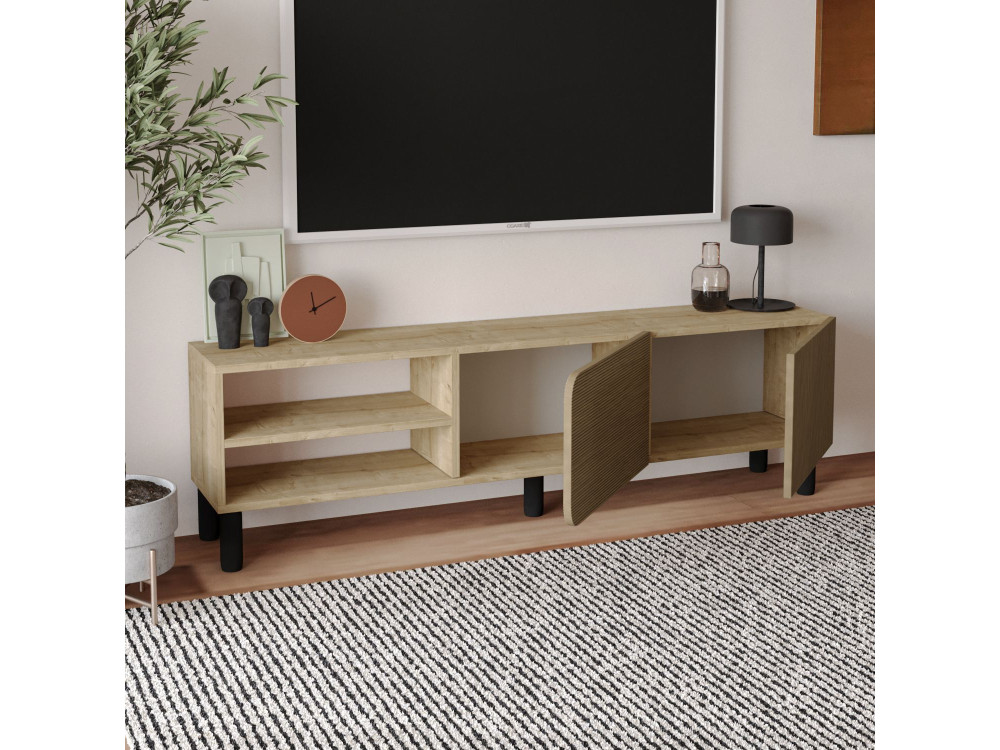 TV-Möbel aus Holz "River" - 150 x 31 x 48 cm - Beige