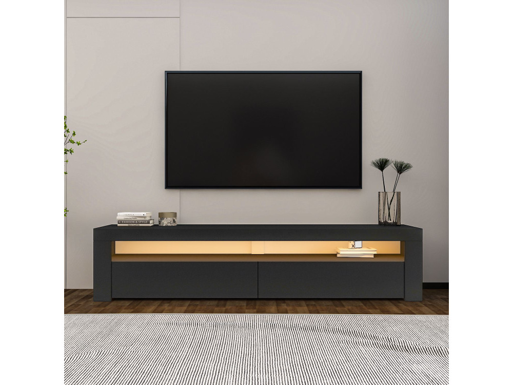 TV-Möbel aus Holz "Bati" - 150 x 36 x 46 cm - Anthrazitgrau