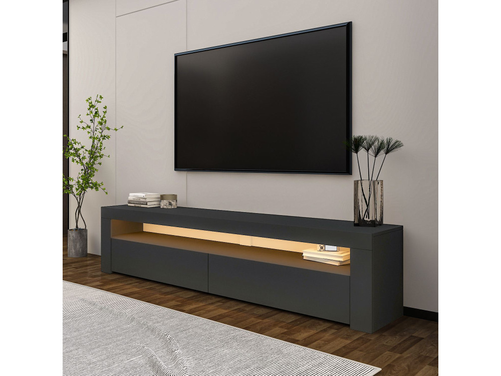 TV-Möbel aus Holz "Bati" - 150 x 36 x 46 cm - Anthrazitgrau