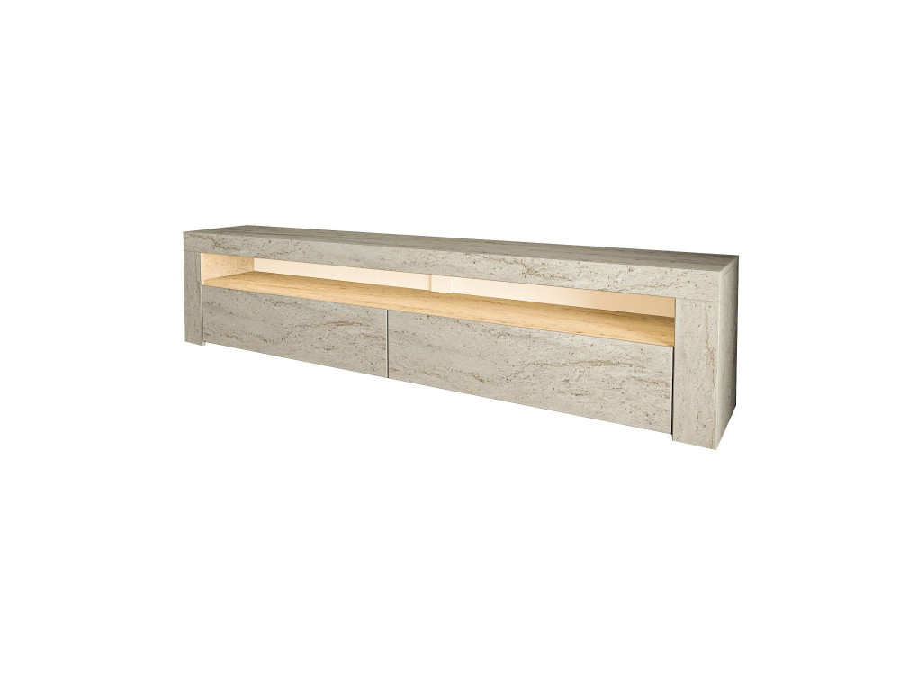 TV-Möbel aus Holz "Bati" - 150 x 36 x 46 cm - Travertin