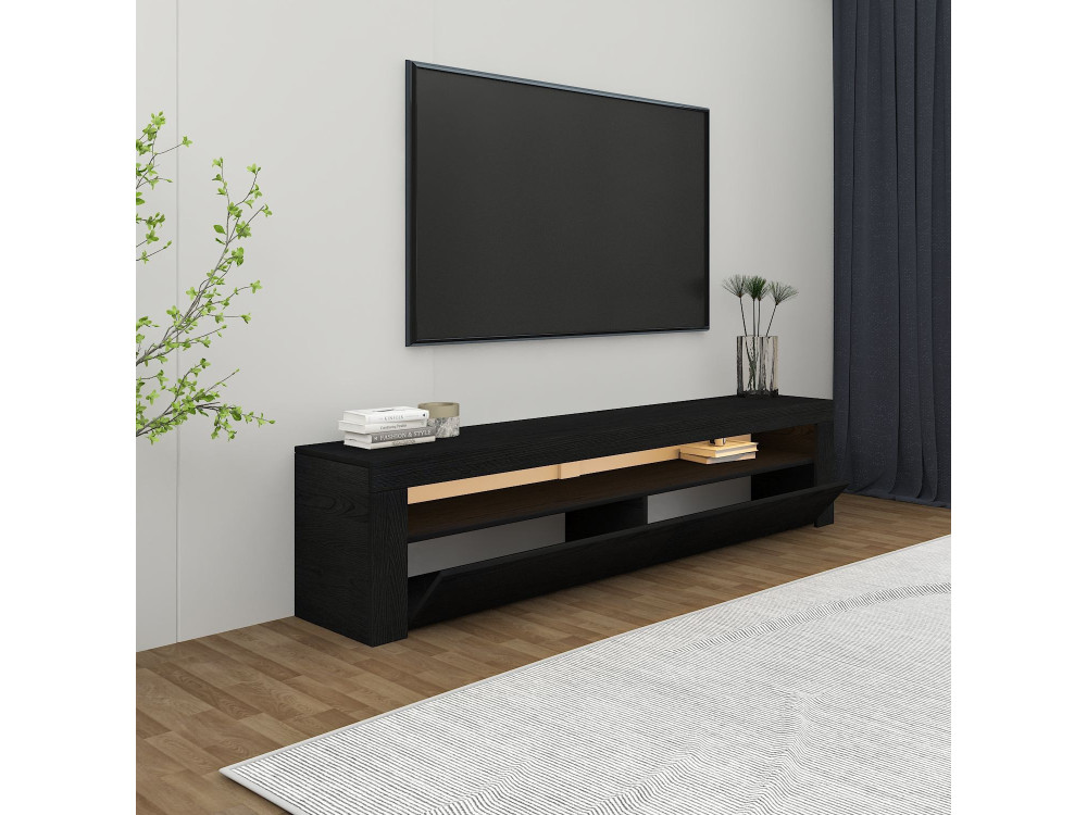 TV-Möbel aus Holz "Bati" - 150 x 36 x 46 cm - Schwarz