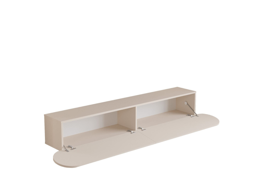 TV-Möbel aus Holz "LUM1" - 180 x 31 x 29 cm - Creme