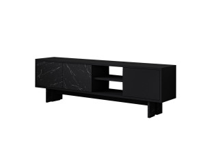 TV-Möbel aus Holz "Ravello" - 150 x 30 x 45 cm - Schwarz