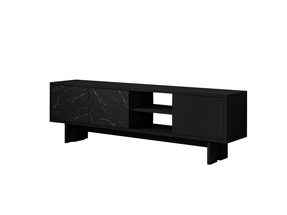 TV-Möbel aus Holz "Ravello" - 150 x 30 x 45 cm - Schwarz