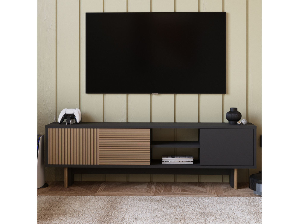 TV-Möbel aus Holz "Ravello" - 150 x 30 x 45 cm - Braun