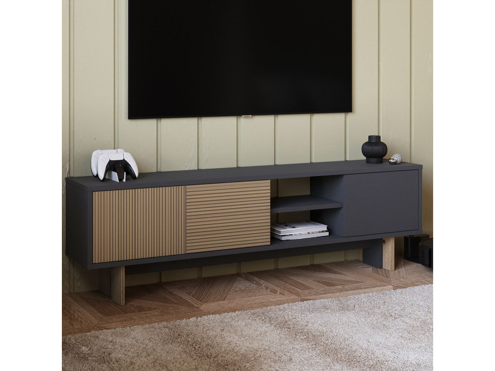 TV-Möbel aus Holz "Ravello" - 150 x 30 x 45 cm - Braun