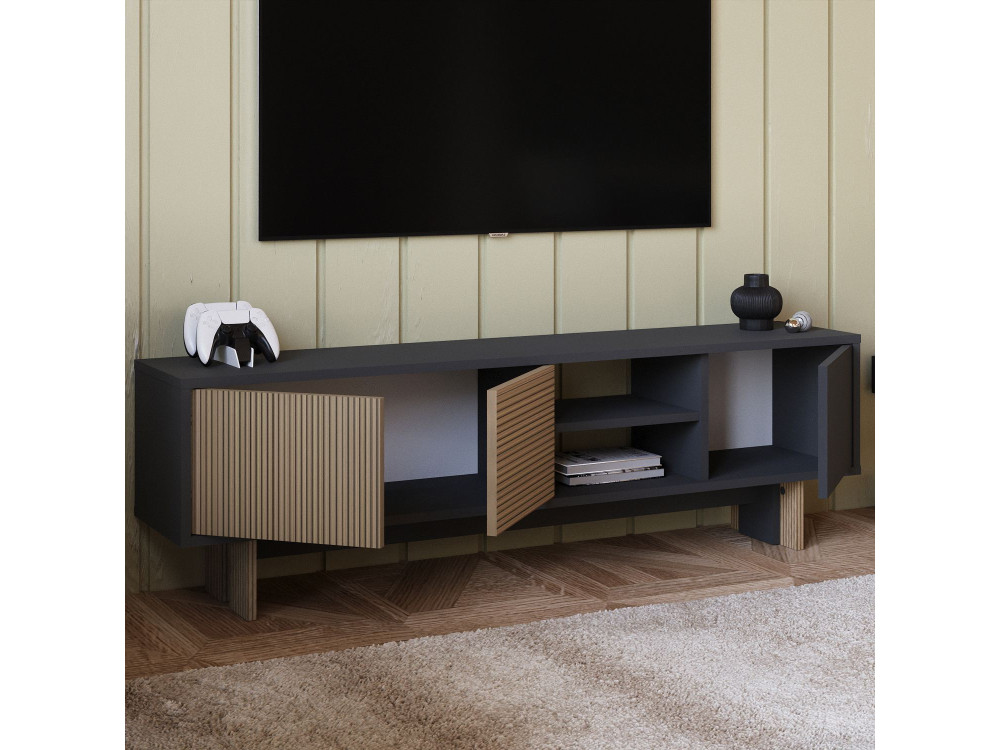 TV-Möbel aus Holz "Ravello" - 150 x 30 x 45 cm - Braun