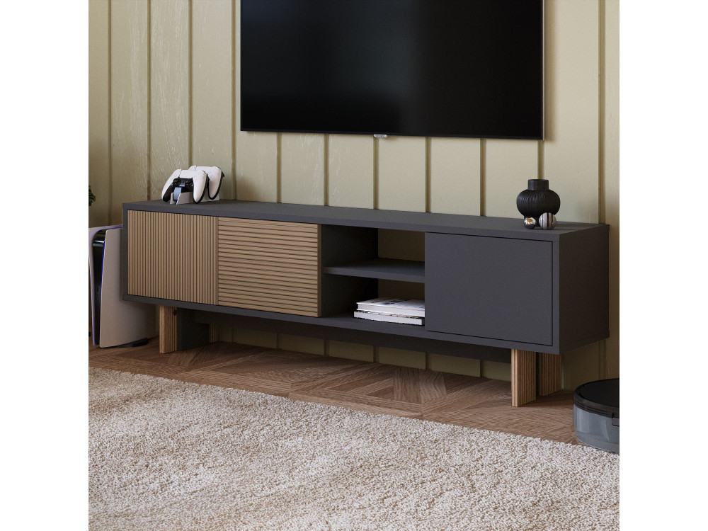 TV-Möbel aus Holz "Ravello" - 150 x 30 x 45 cm - Braun