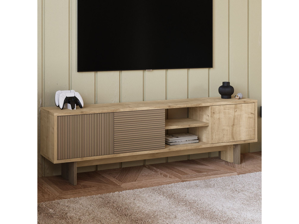 TV-Möbel aus Holz "Ravello" - 150 x 30 x 45 cm - Beige