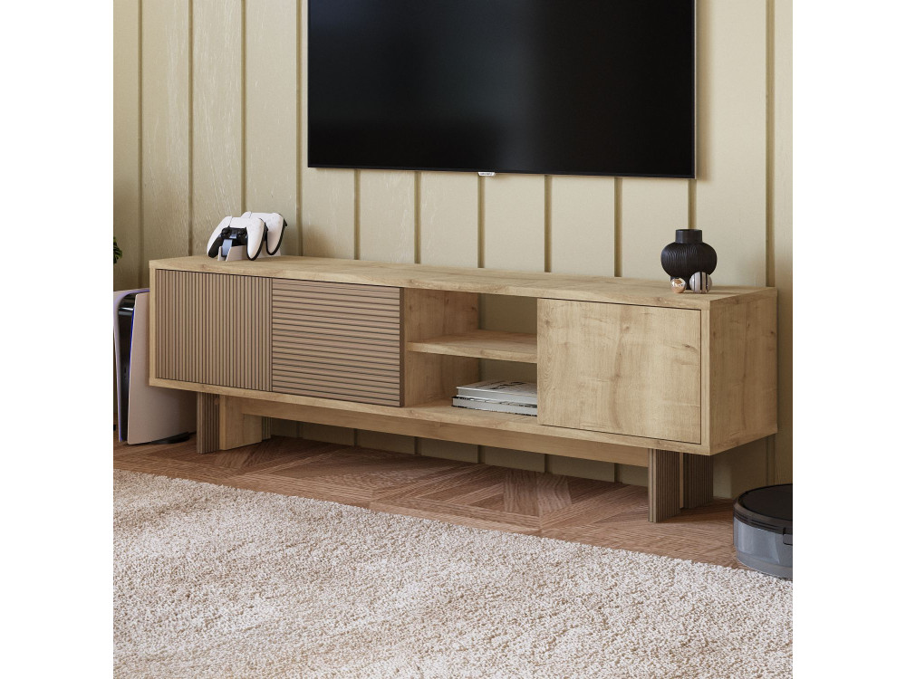 TV-Möbel aus Holz "Ravello" - 150 x 30 x 45 cm - Beige