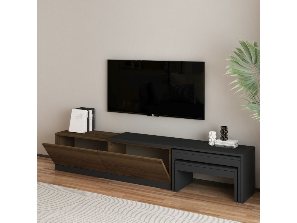 TV-Möbel aus Holz "Nest" - 180 x 30 x 36 cm - Braun