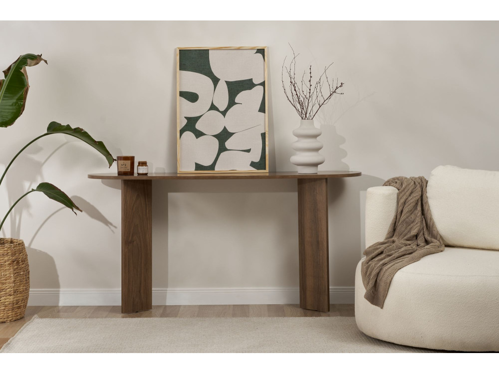 Holzkonsole "Sira" - 150 x 35 x 75 cm - Walnussholz