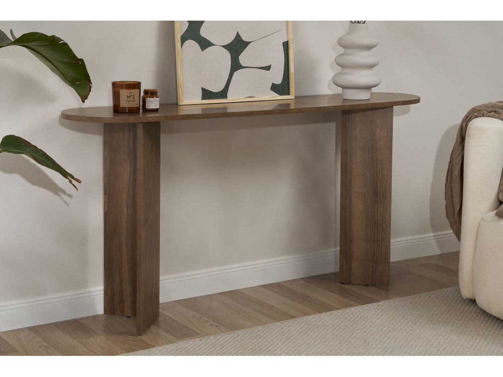 Holzkonsole "Sira" - 150 x 35 x 75 cm - Walnussholz