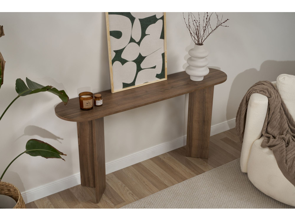 Holzkonsole "Sira" - 150 x 35 x 75 cm - Walnussholz